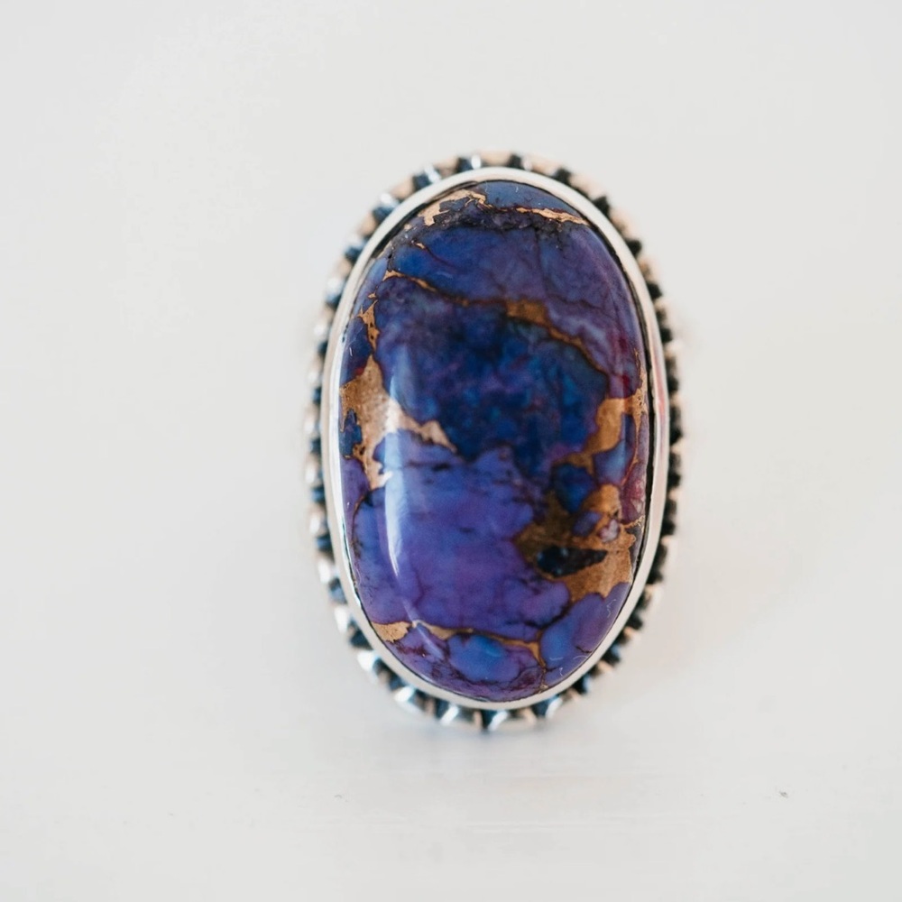 Etta ring in purple turquoise by Goldie Lew